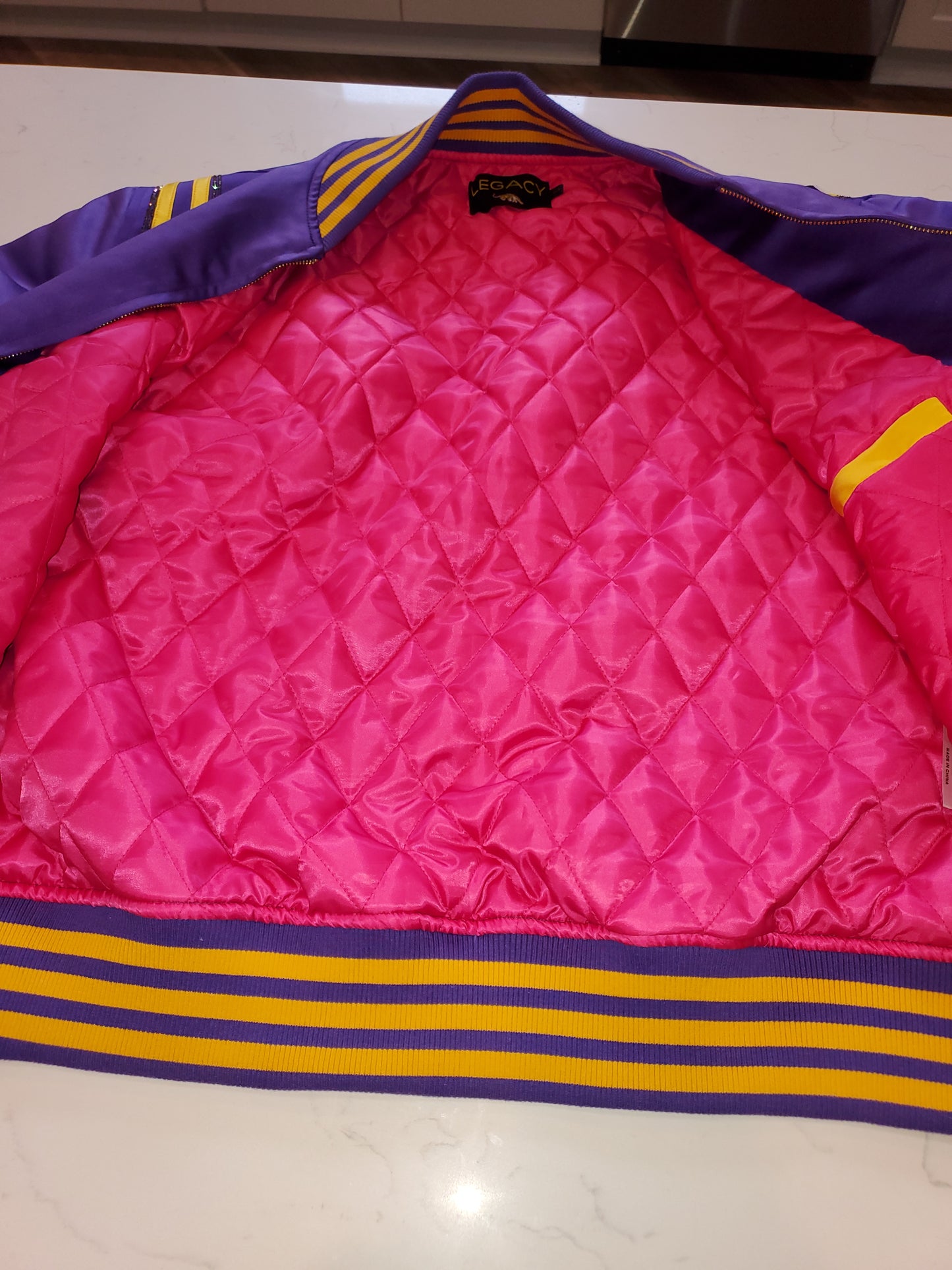 Rhinestone Bomber Jacket - LSU Tiger Pocket Edition