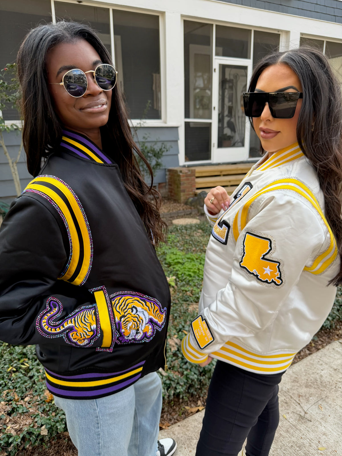 Black Rhinestone Bayou Bomber