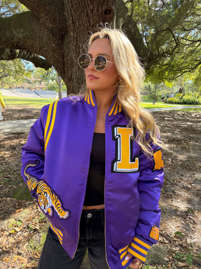 Purple Bayou Bomber Jacket