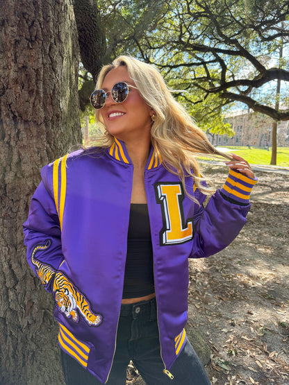 Purple Bayou Bomber Jacket