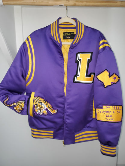 Purple Bayou Bomber Jacket