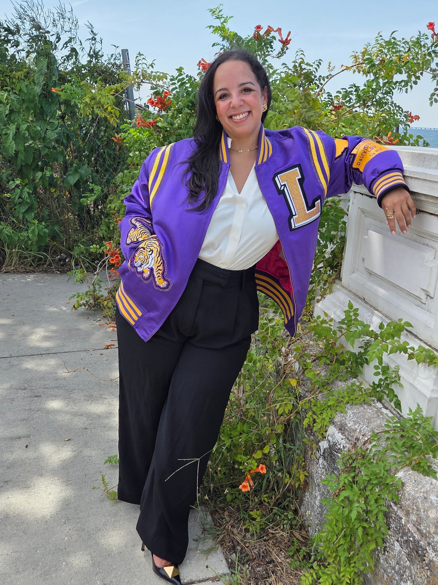 Rhinestone Bayou Bomber Jacket - Tiger Pocket Edition