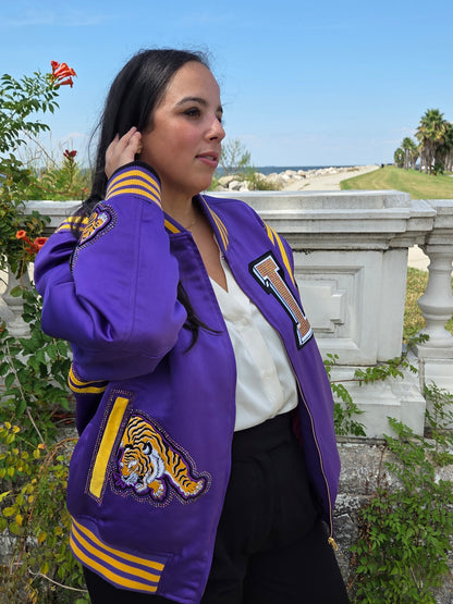 Purple Rhinestone Bayou Bomber