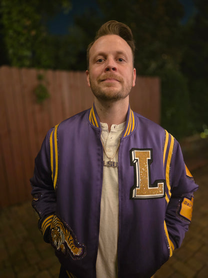 Purple Rhinestone Bayou Bomber