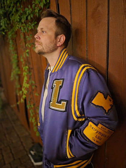 Purple Rhinestone Bayou Bomber