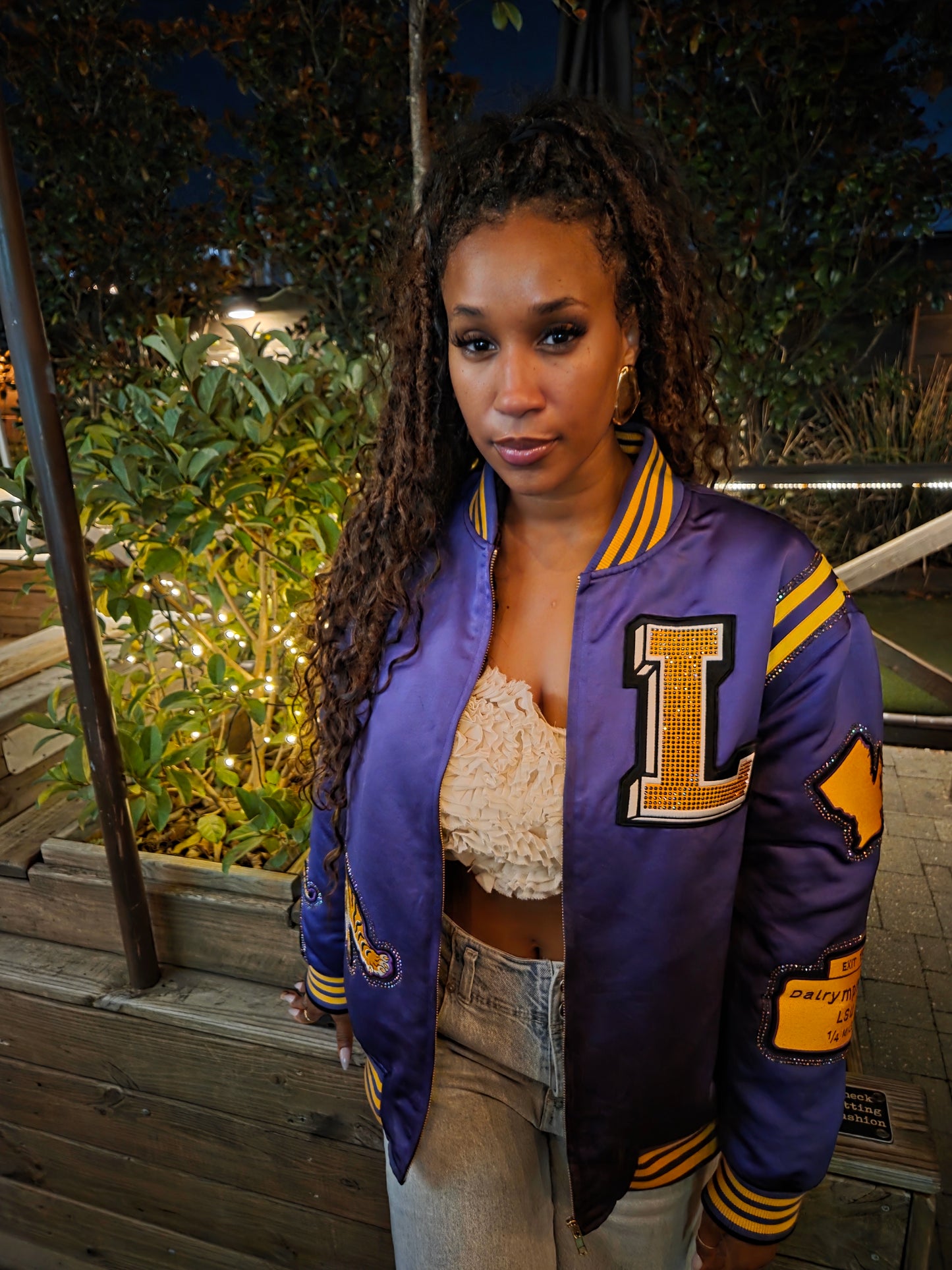 Rhinestone Bayou Bomber Jacket - Tiger Pocket Edition