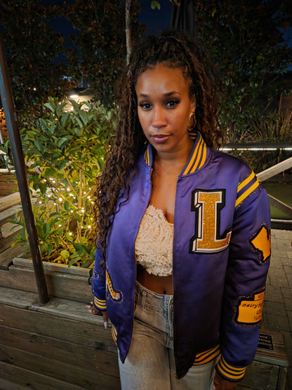 Purple Rhinestone Bayou Bomber