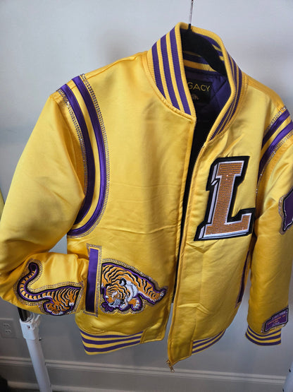 Gold Rhinestone Bomber