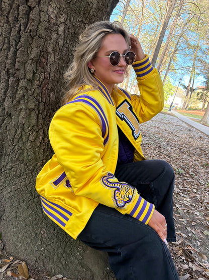 Gold Rhinestone Bomber