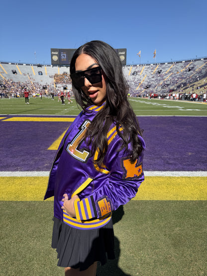 Purple Rhinestone Bayou Bomber