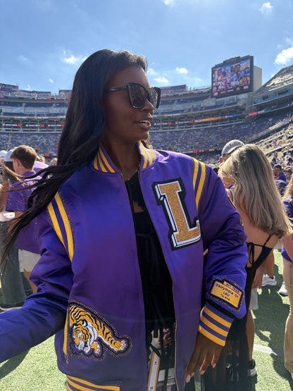 Purple Rhinestone Bayou Bomber