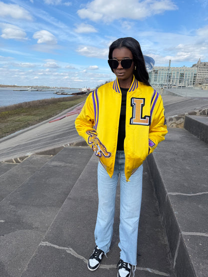 Gold Rhinestone Bomber