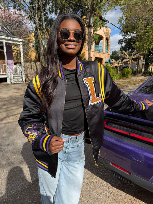 Black Rhinestone Bayou Bomber
