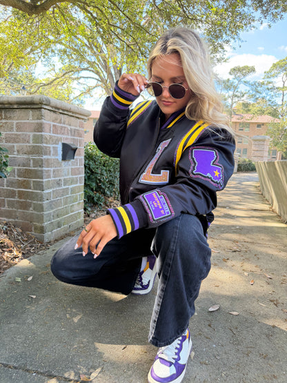 Black Rhinestone Bayou Bomber