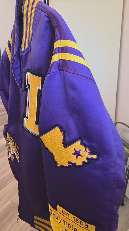 Purple Bayou Bomber Jacket