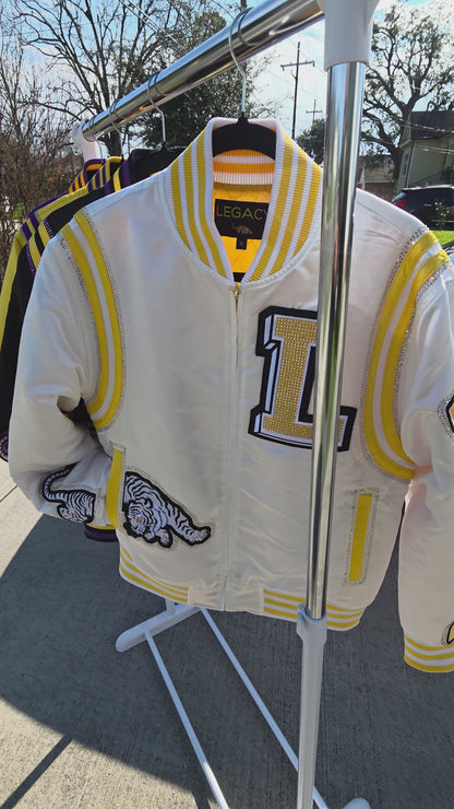 Gold Rhinestone Bomber
