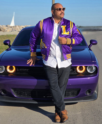 Purple Bayou Bomber Jacket