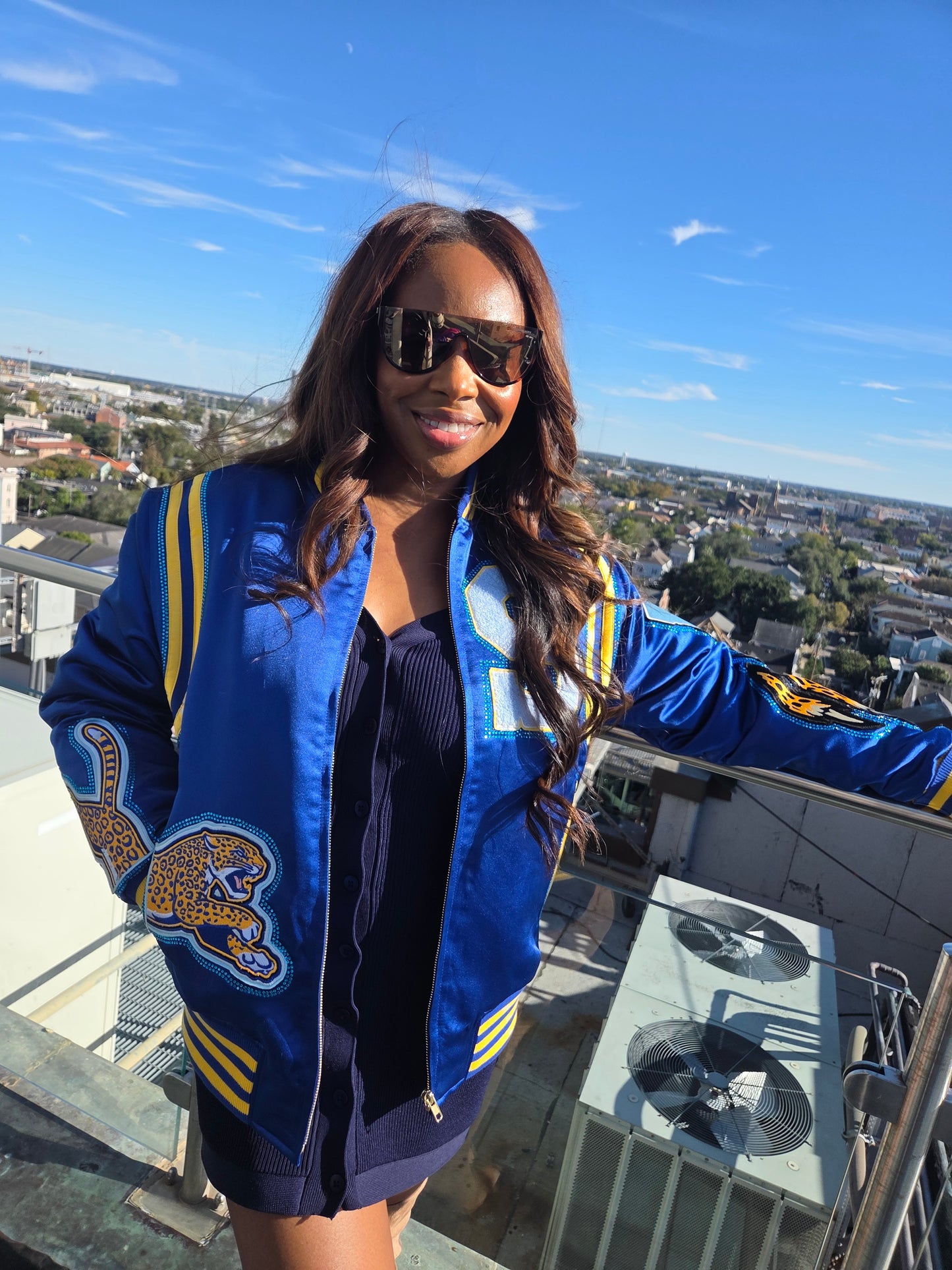 Rhinestone Jaguar Bomber